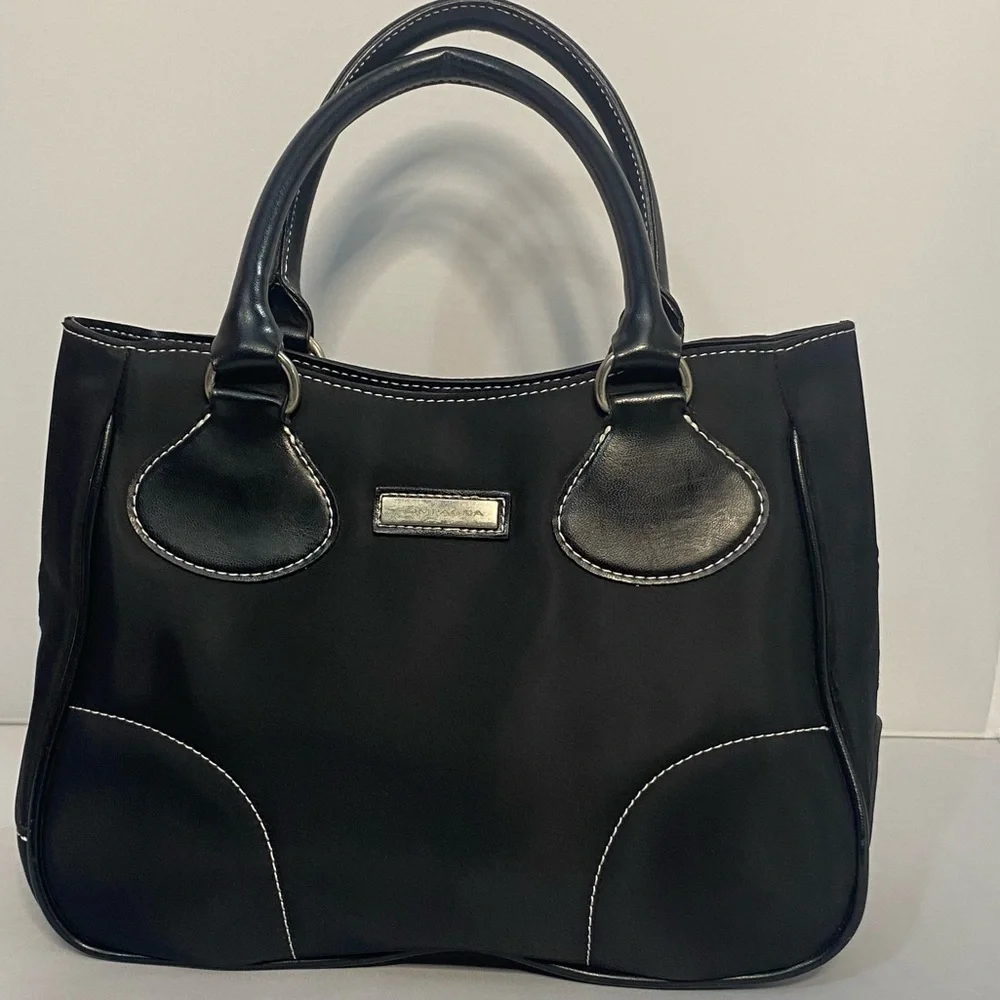 Chic Black Handbag Satchel by Compagna